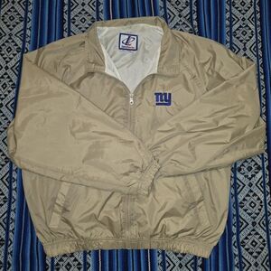 Vintage 90s NY Giants Logo Athletic Windbreaker Jacket Size L Like New